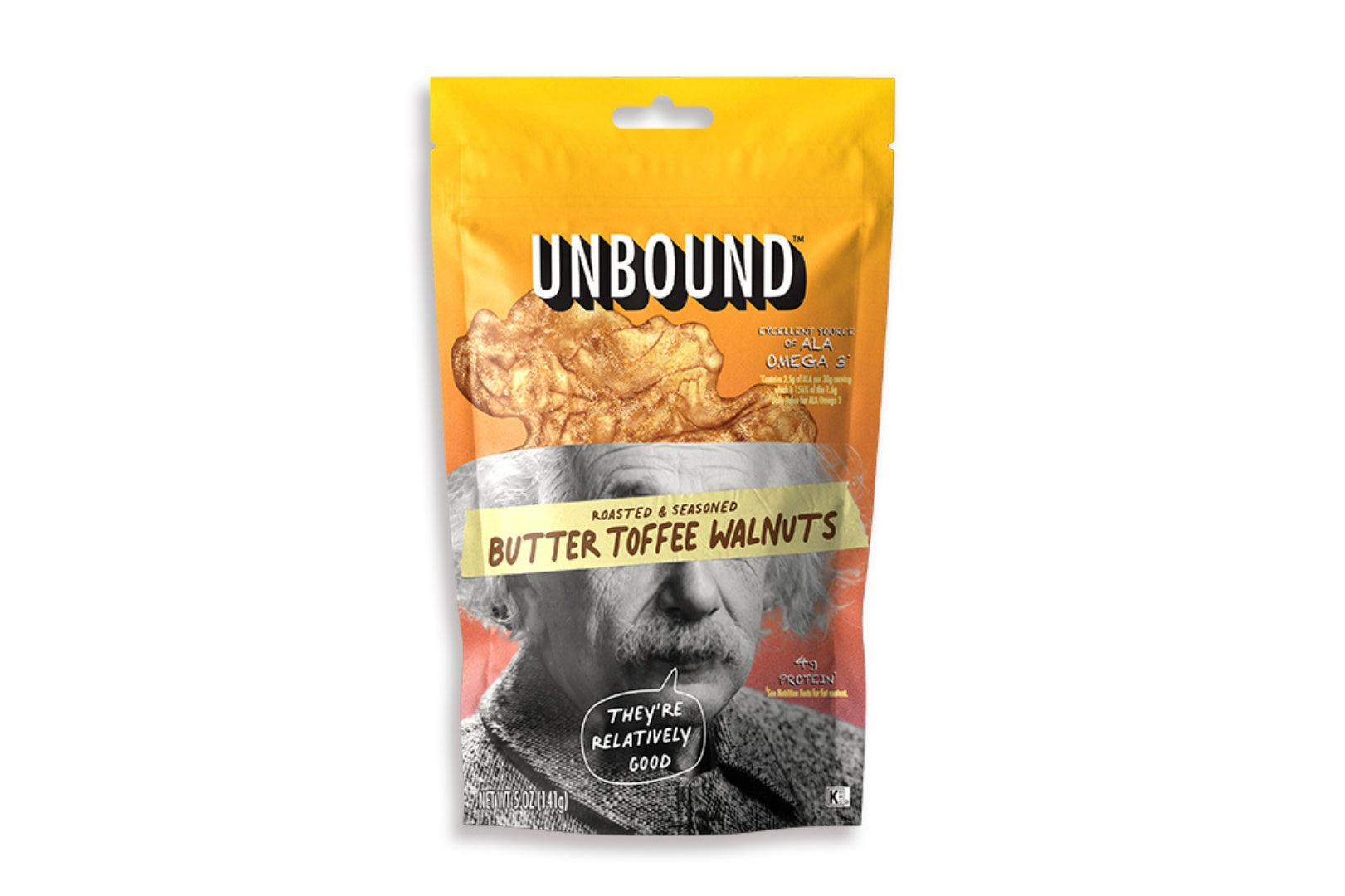 Unbound Butter Toffee Walnuts 2.0 Pouch 5oz (front)