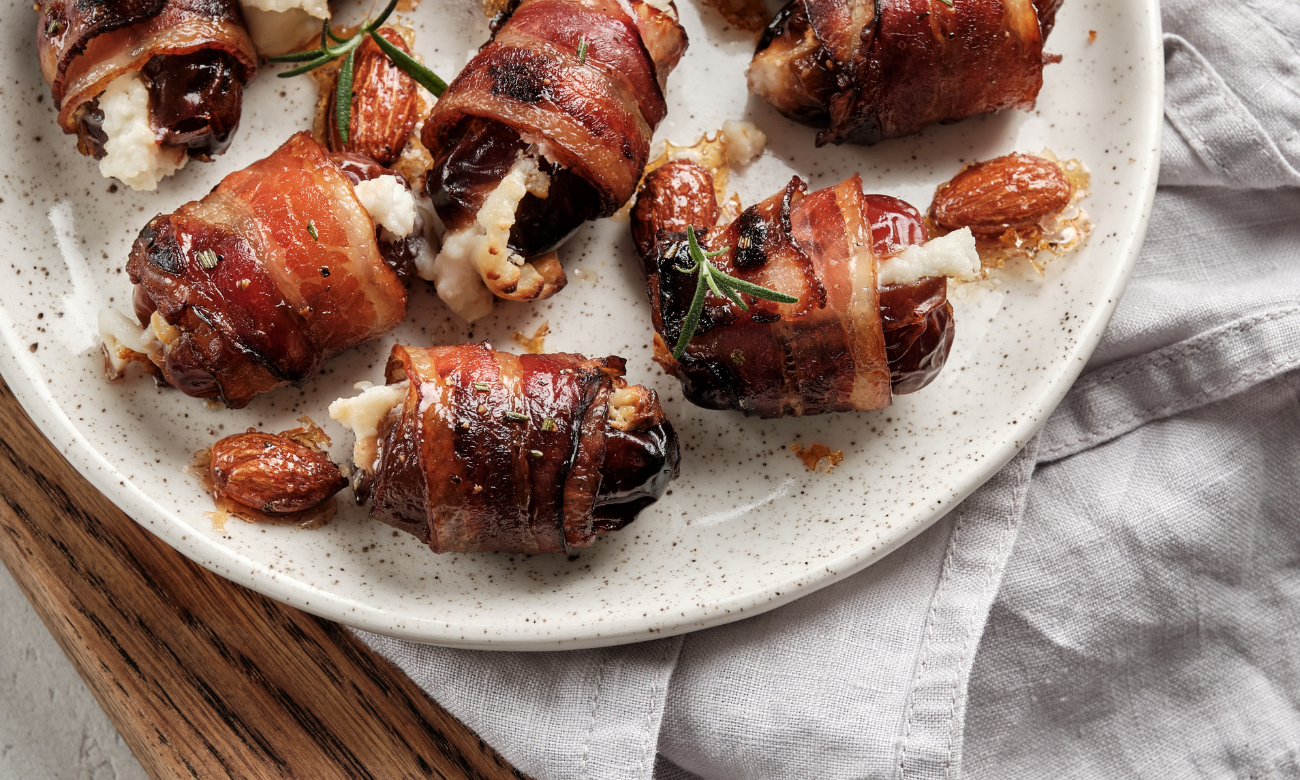 BACON WRAPPED STUFFED DATES