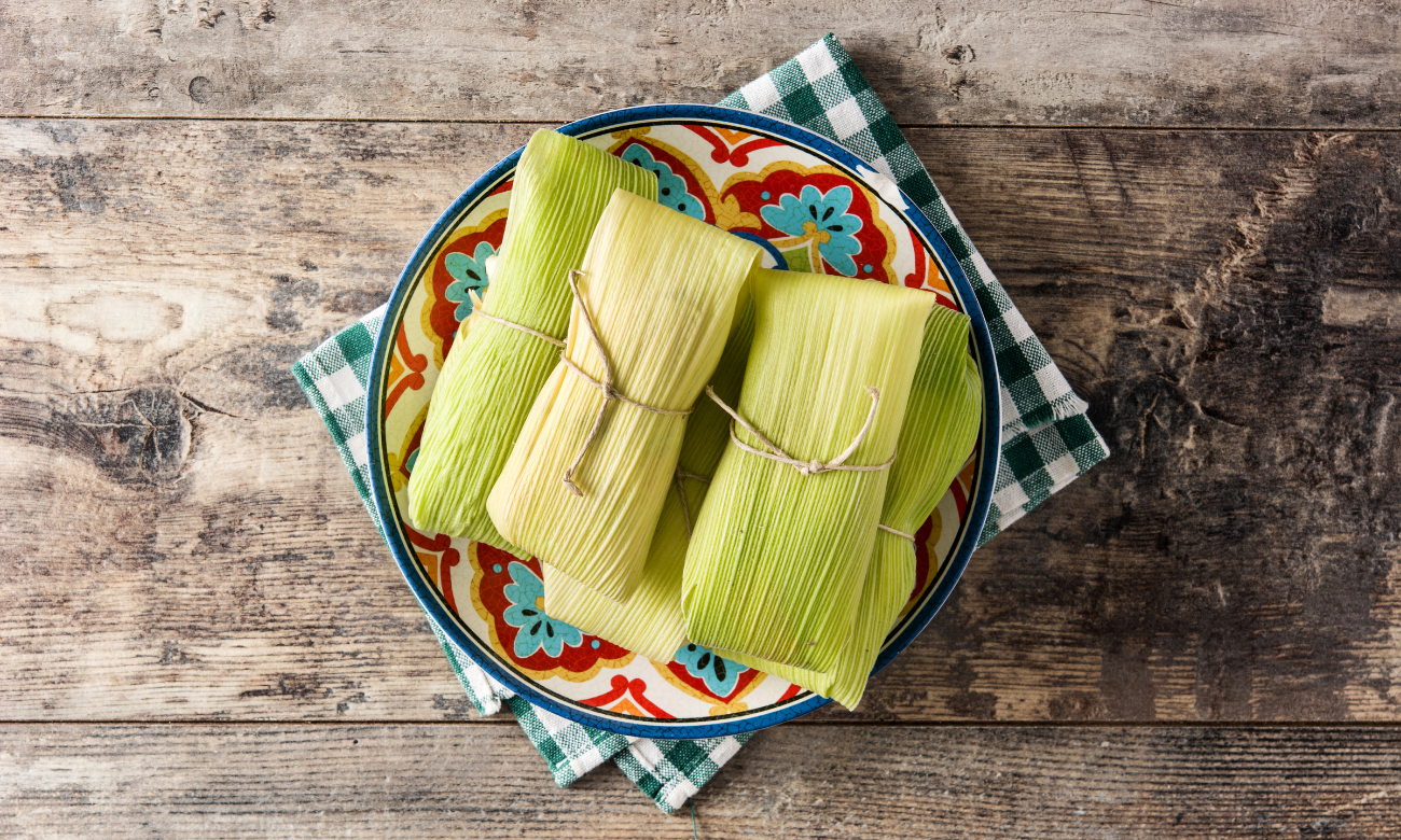 DEGLET NOOR TAMALES WITH CHICKEN AND SMOKED JALAPENOS