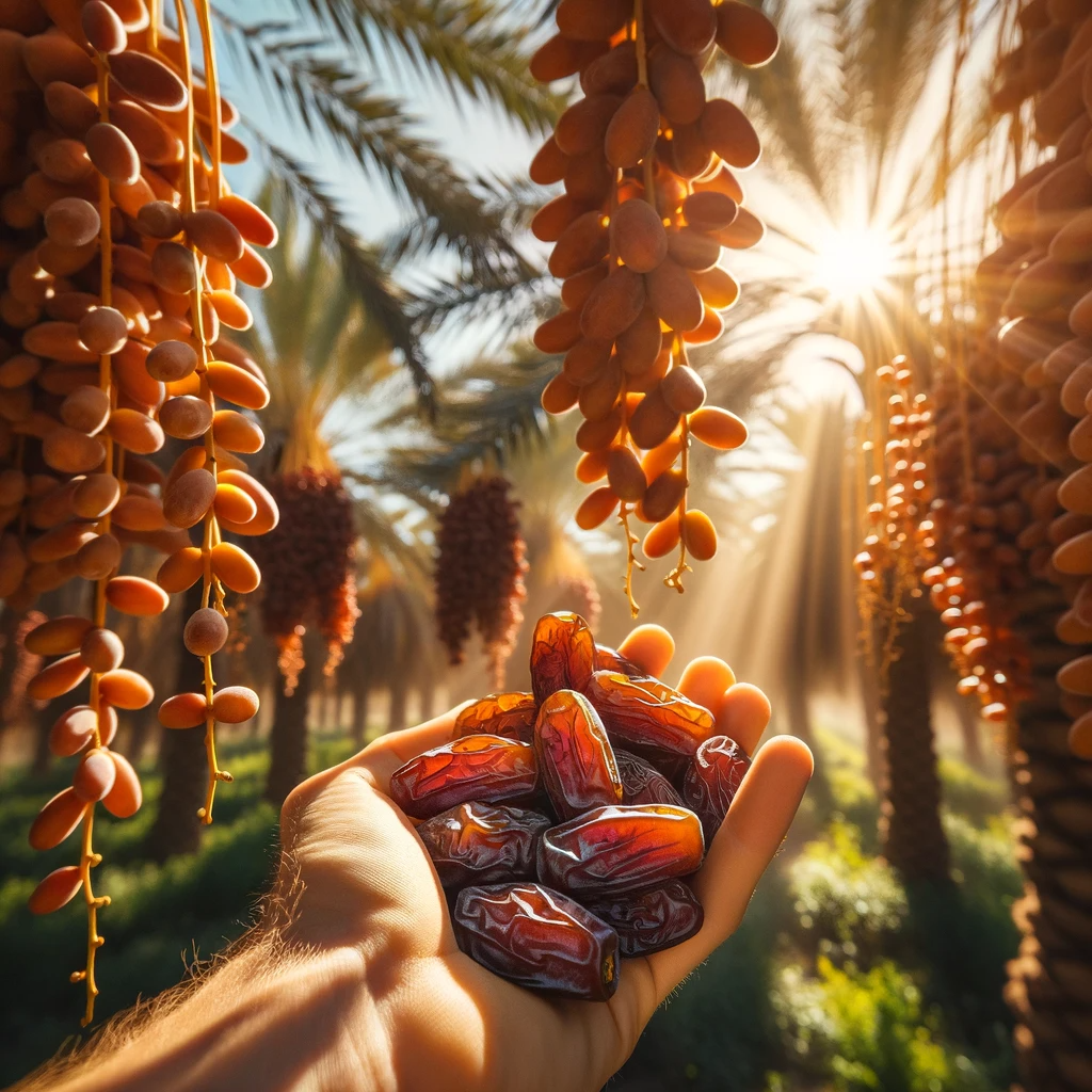 Fresh Dates growing at Oasis Date Gardens