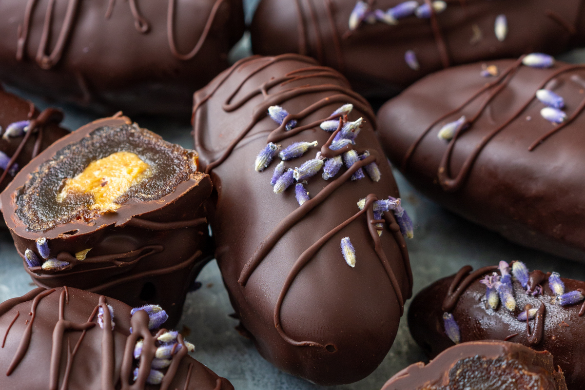 Jumbo Medjool Dates covered in chocolate