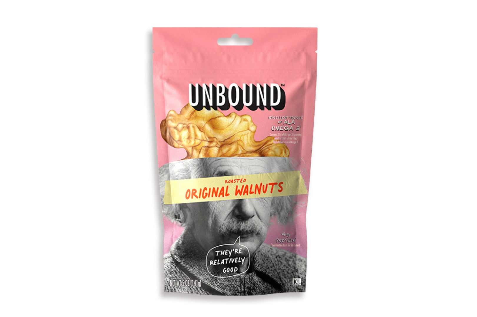 Unbound Roasted Original Walnuts 2.0 Pouch 5oz (front)