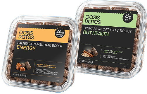 Oasis Dates. Energy. Boost.